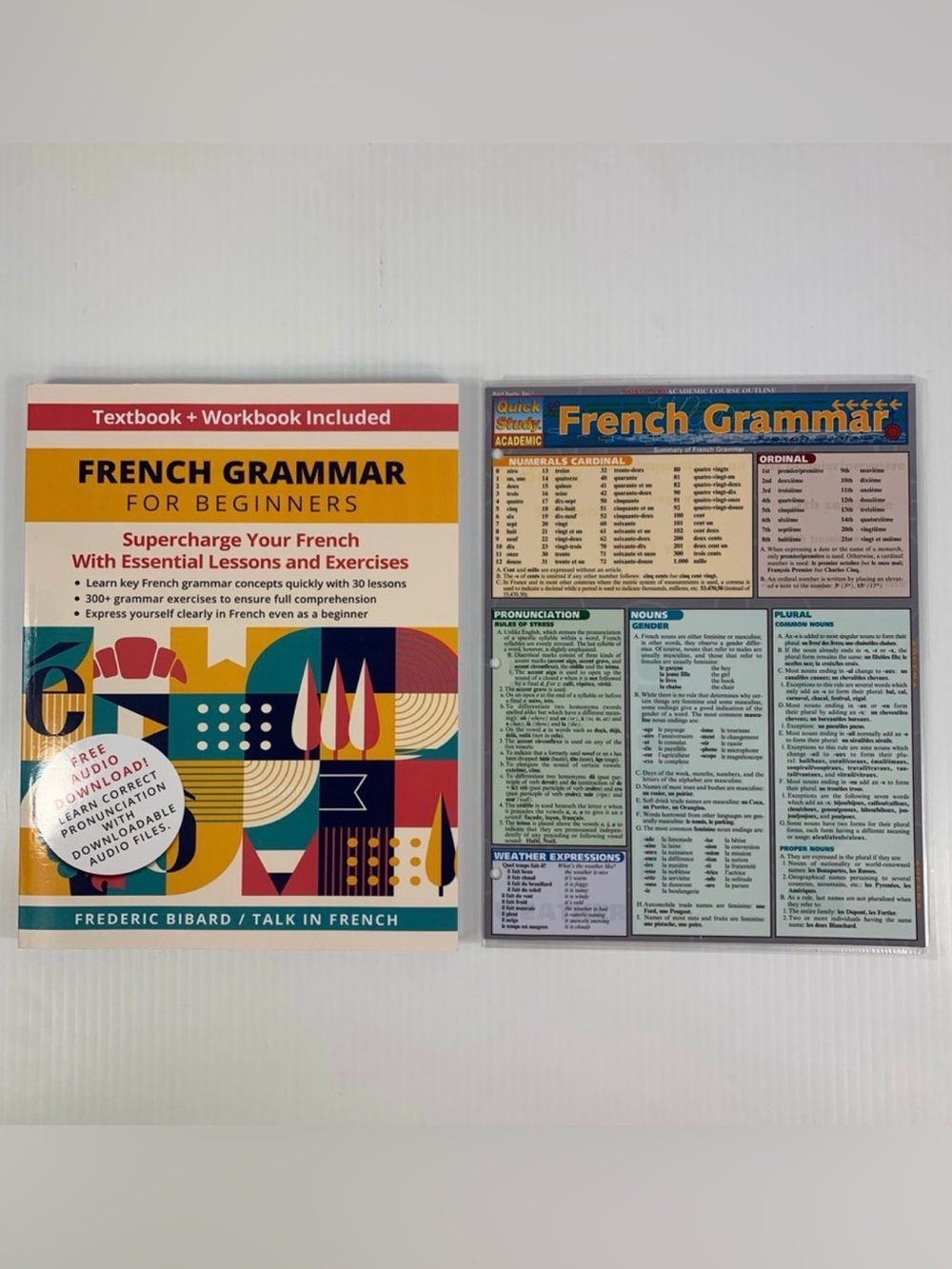 French Grammar for Beginners Workbook Frederic Bibard Bonus Quick Study Pamphlet